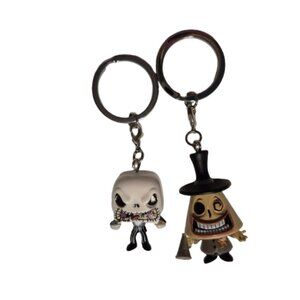 2 Funko The Nightmare Before Christmas Keychains Jack Skellington and the Mayor